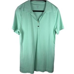 Kim Rogers Medium Perfectly Soft Essentials Womens Golf Polo Shirt Mint Green